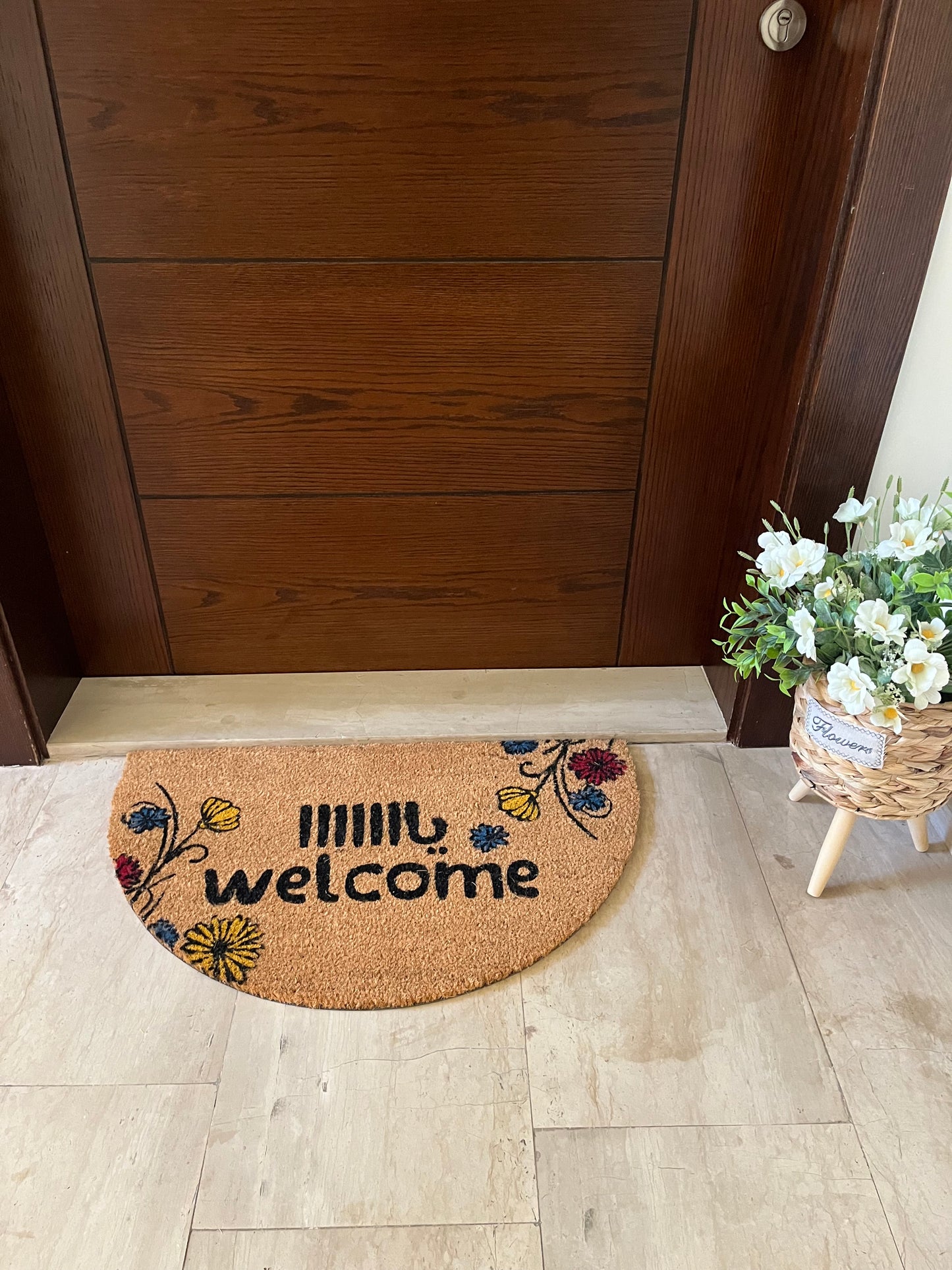 “Ya Welcome” Semi circle Doormat