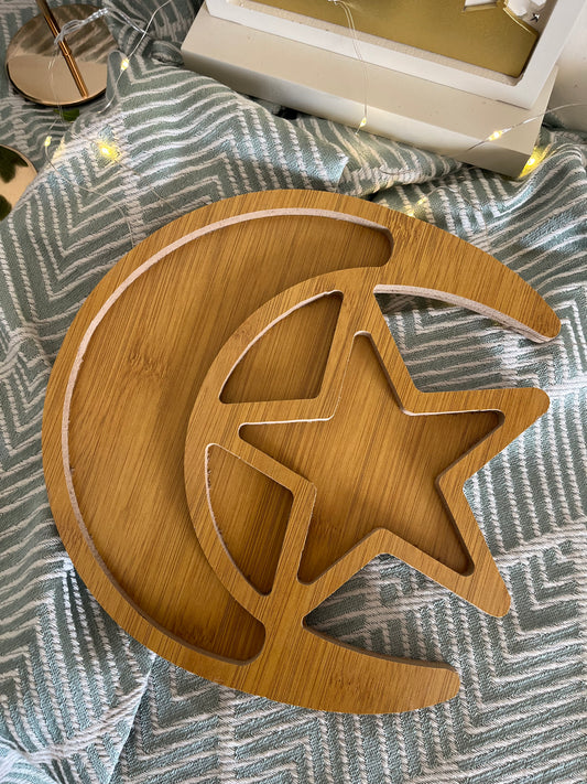 Ramadan Moon & Star Bamboo plate