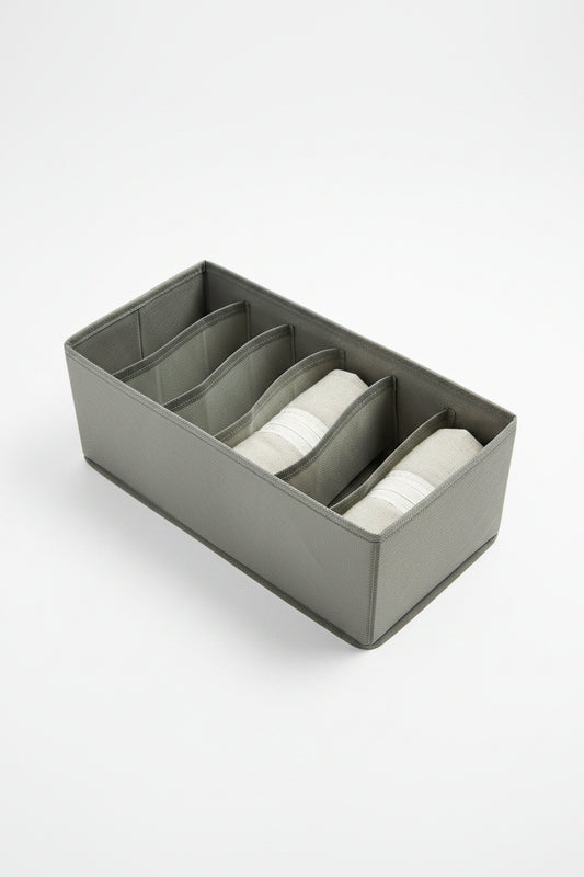 Fabric Compartments Storage Box 16x32cm