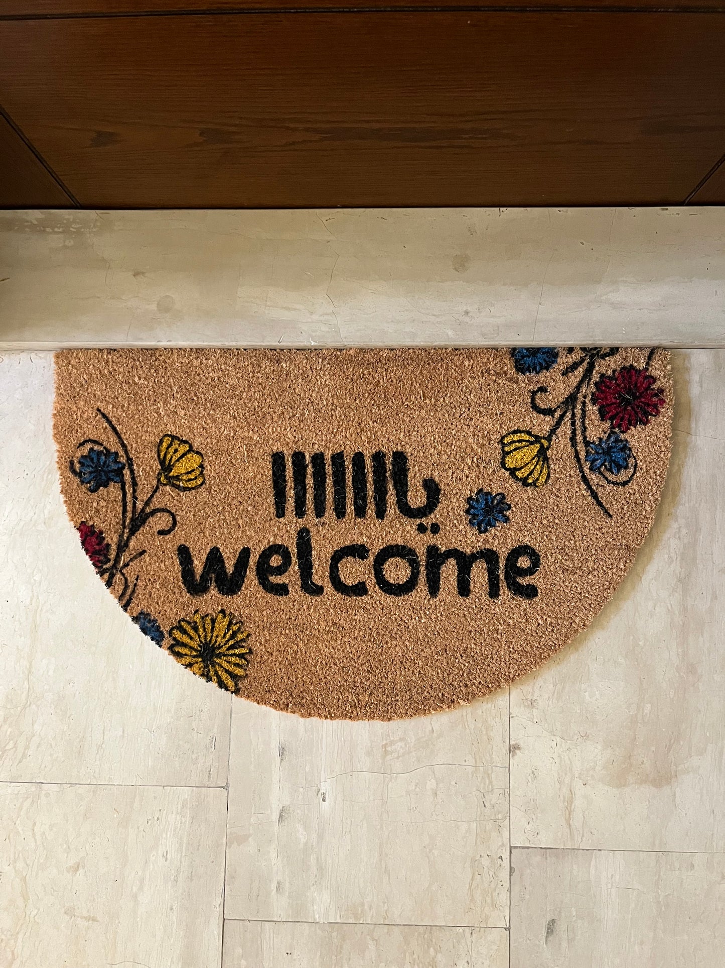 “Ya Welcome” Semi circle Doormat