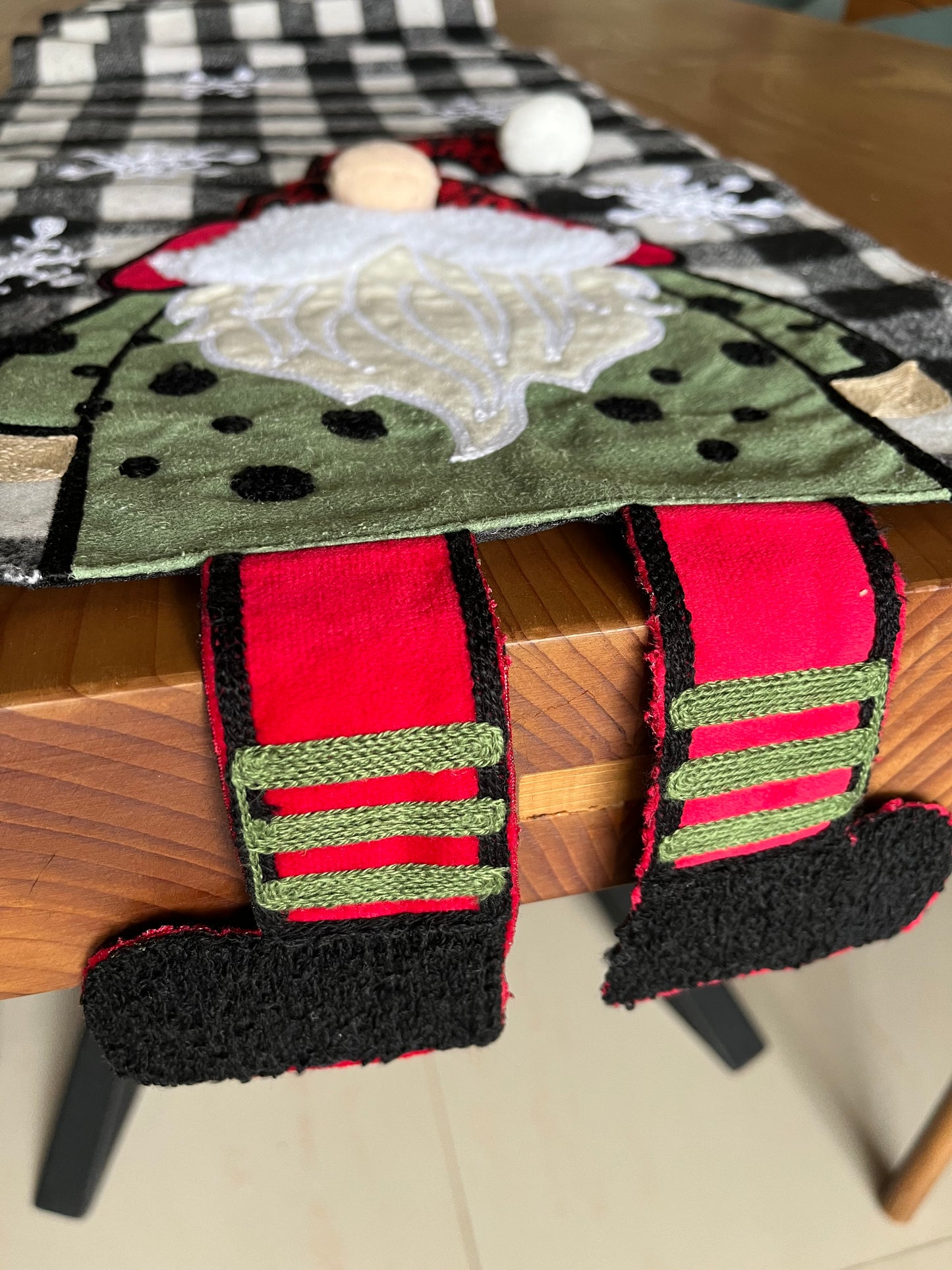 Christmas Wool Gnome Table Runner