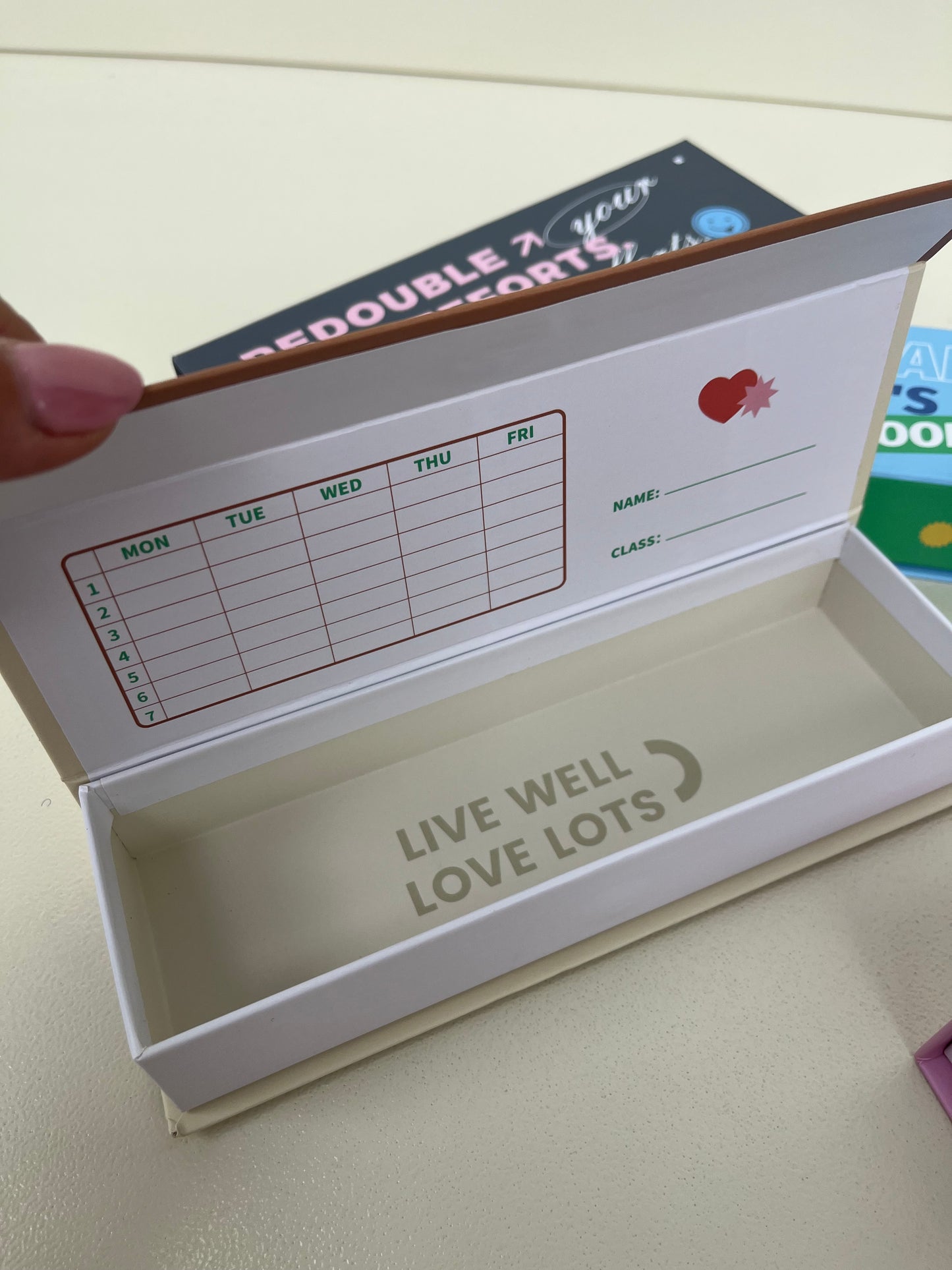 Pencil Case with a message & planner