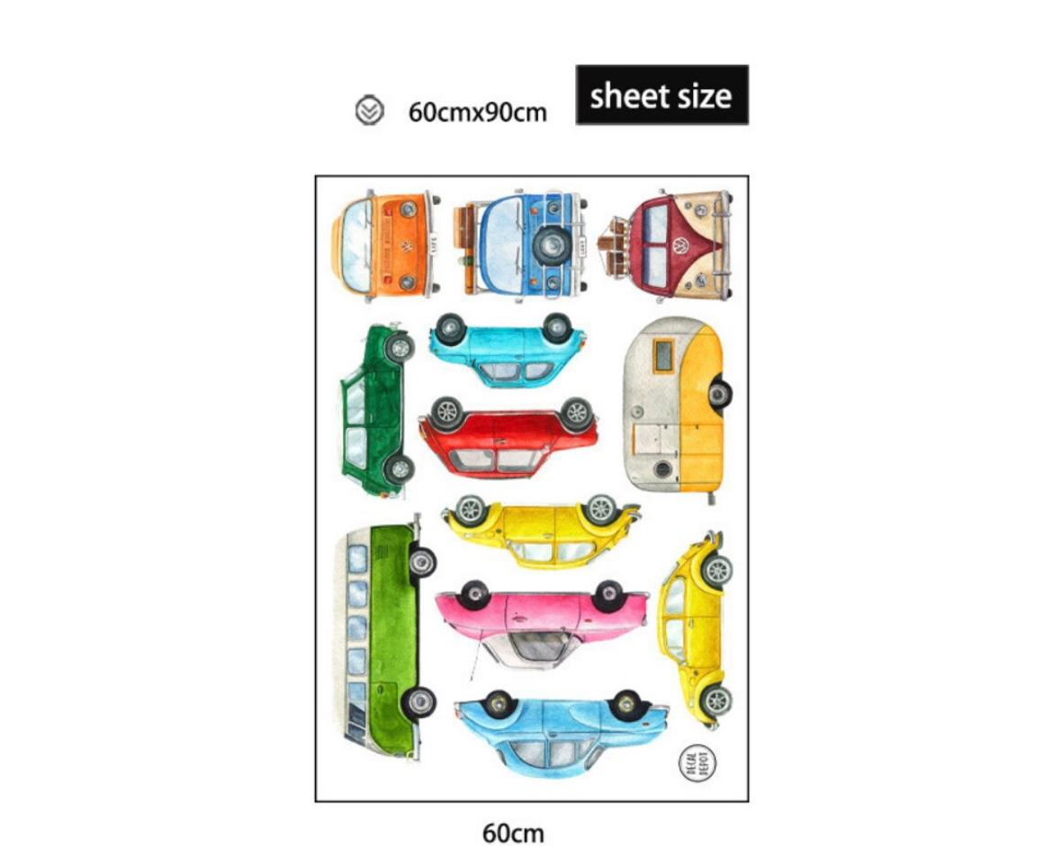 Vintage Cars Wall Decal