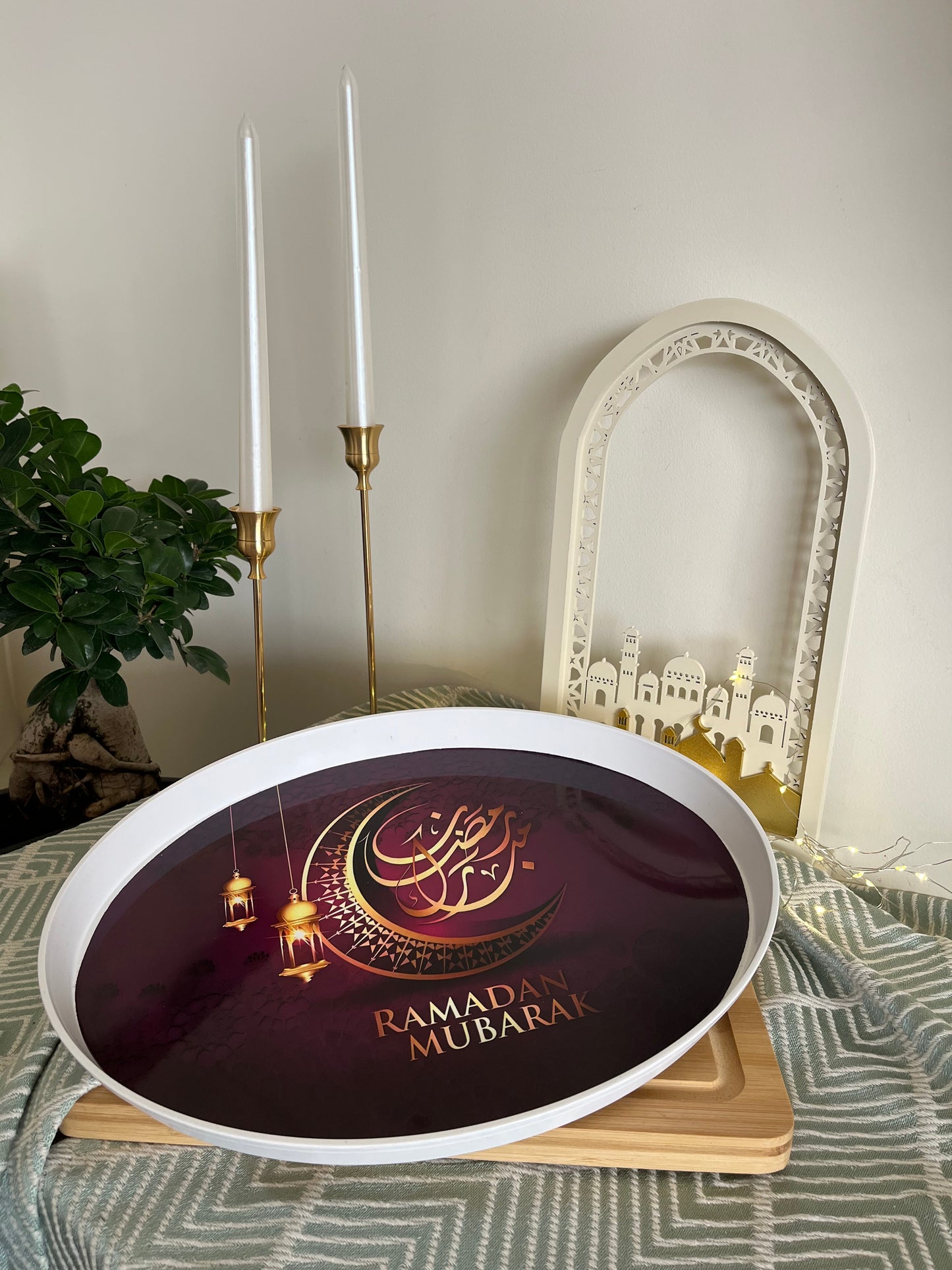 Ramadan Plastic Oval Tray