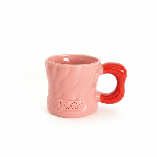 Pink & White Coffee mugs