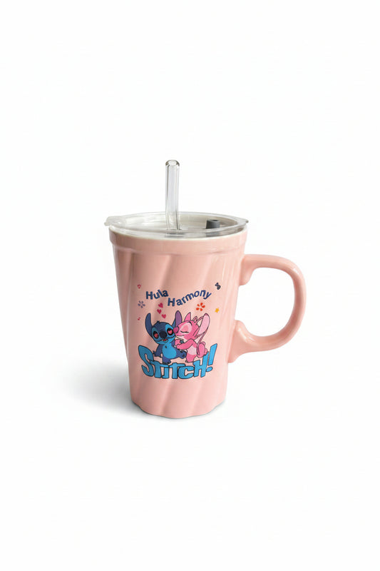 Stitch Ceramic Straw Cup & Mug