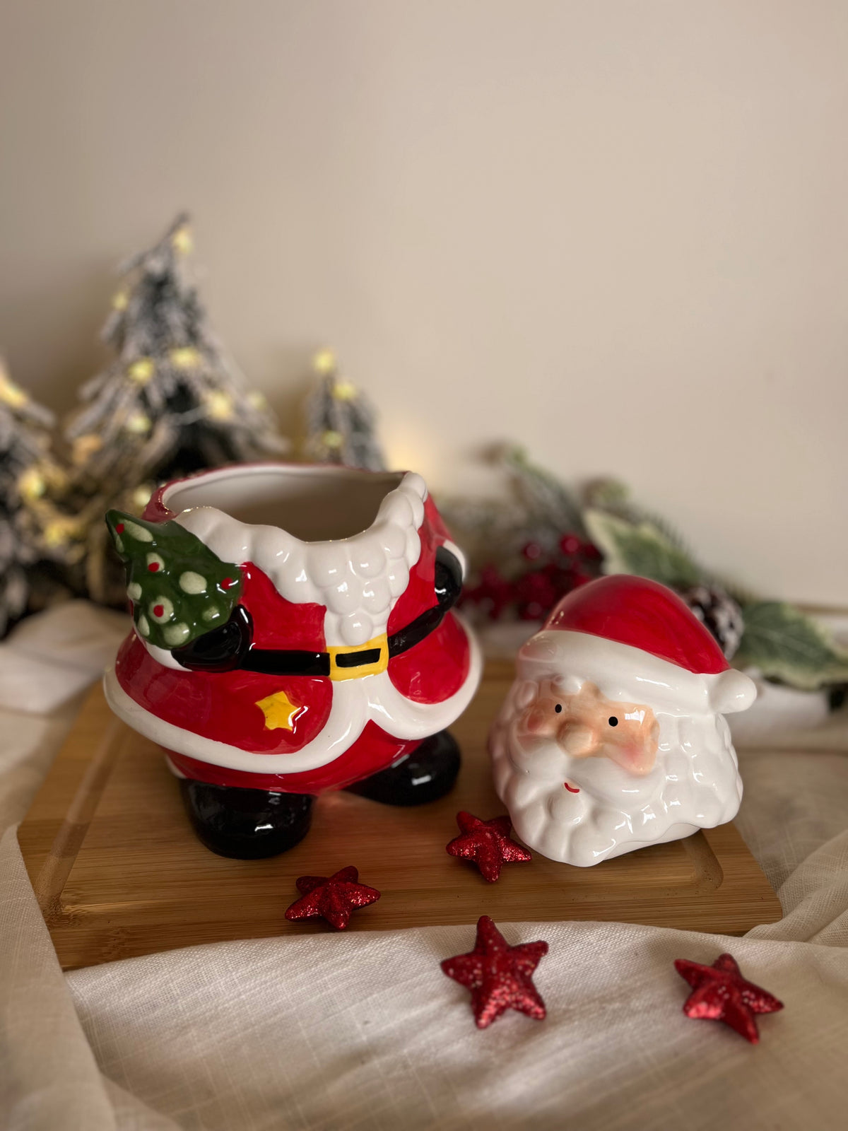 Christmas Santa Container Jar