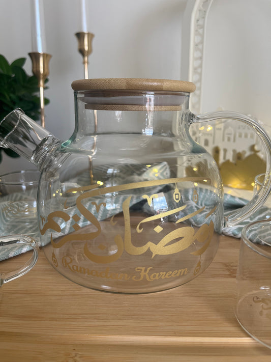 Ramadan Glass Tea Pot & Cups Set