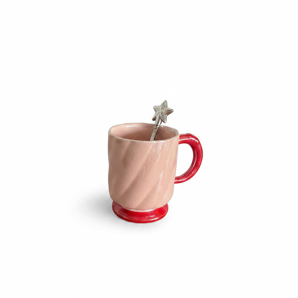 Colorful Shiny Mug with Star Spoon