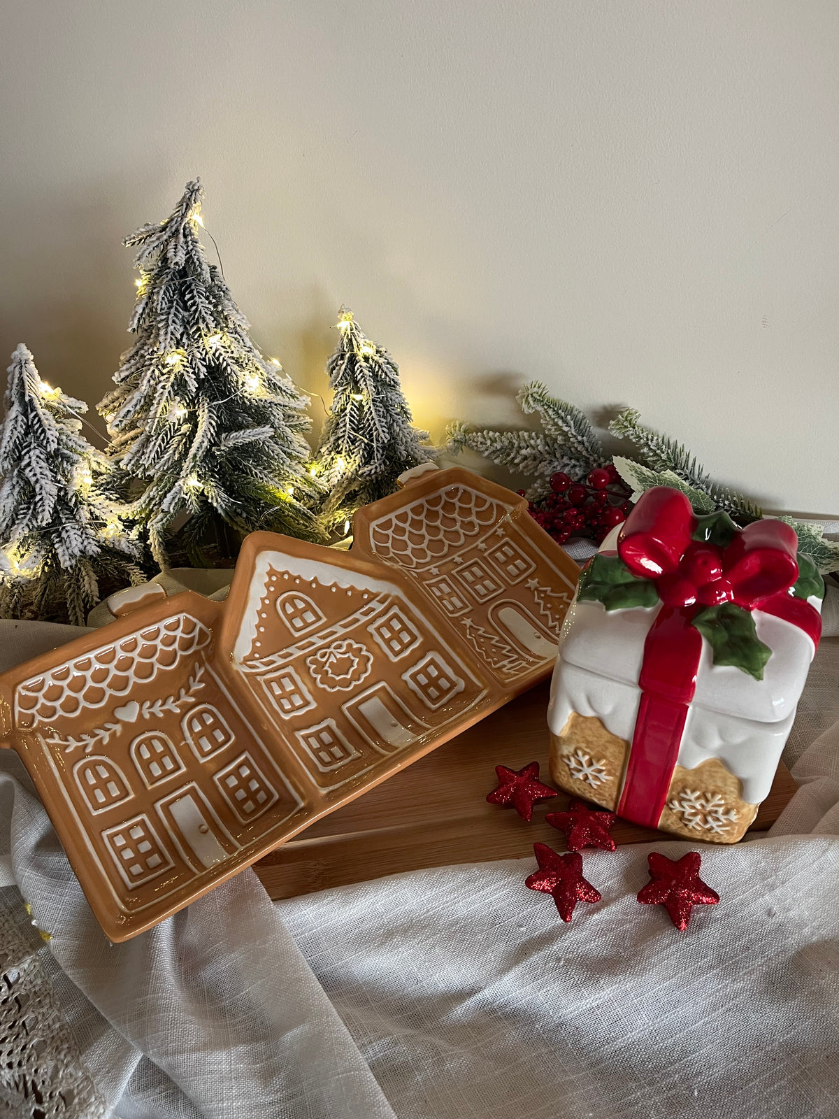 Christmas Gingerbread House Large Plate