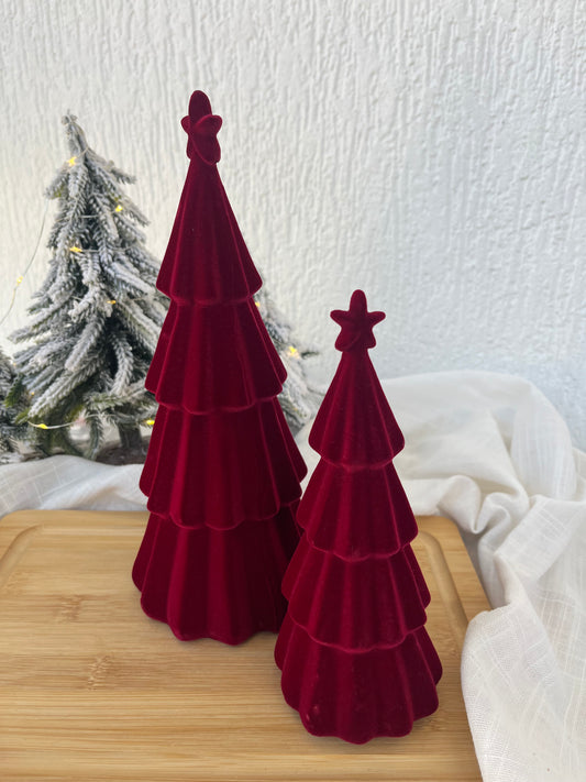 Christmas Decorative Burgundy Velvet Tree