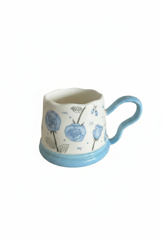 Colorful flowers mugs