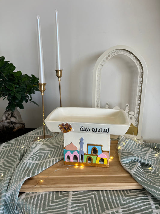 Ramadan Decorative Colorful Plate with lights