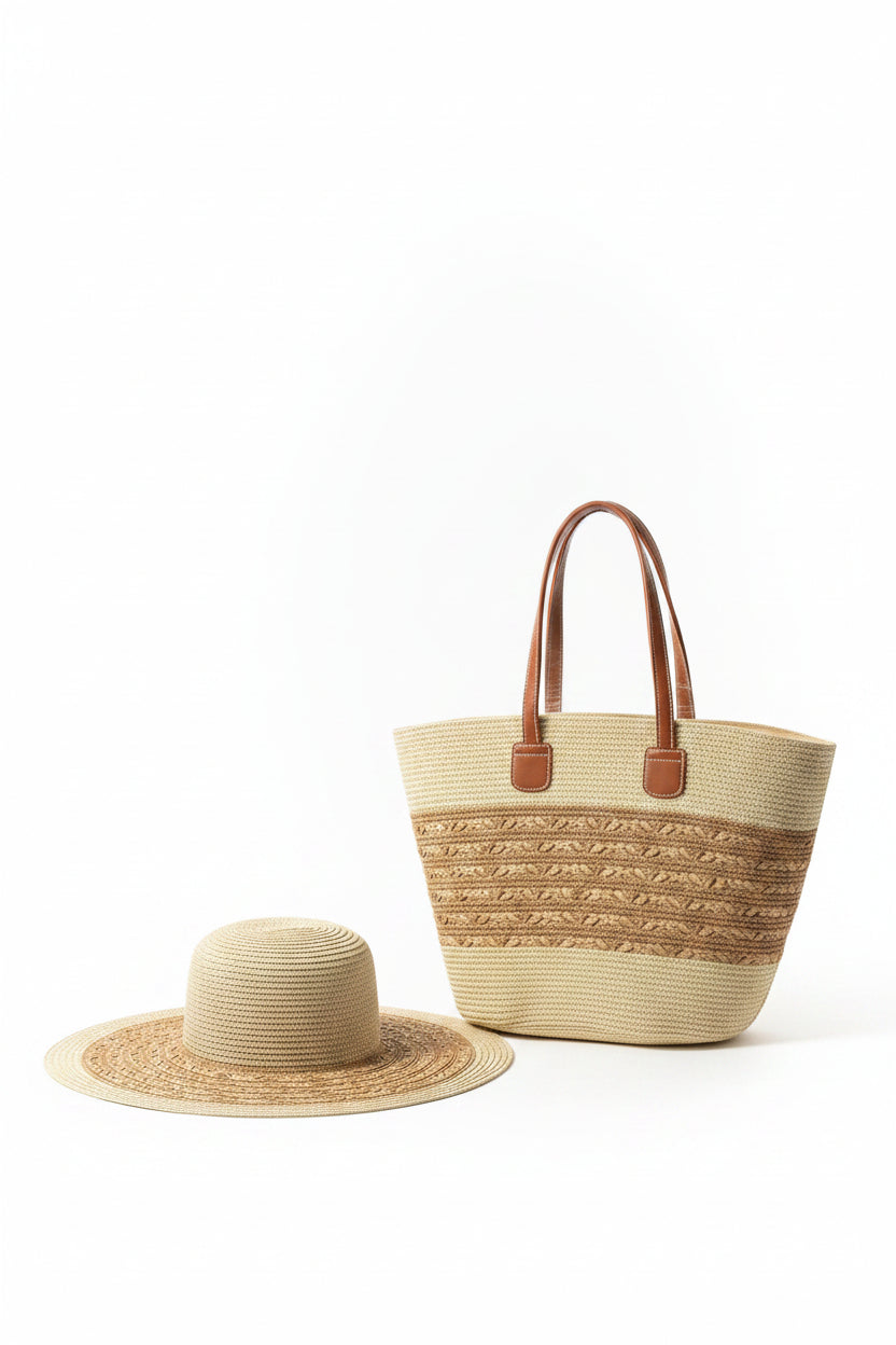 Summer Beach Bag & Hat Set