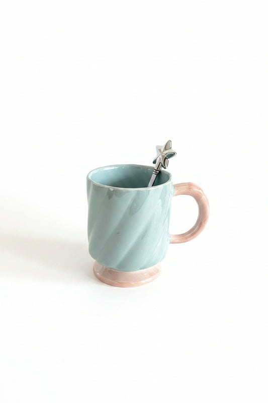 Colorful Shiny Mug with Star Spoon