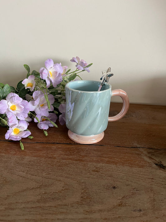 Colorful Shiny Mug with Star Spoon