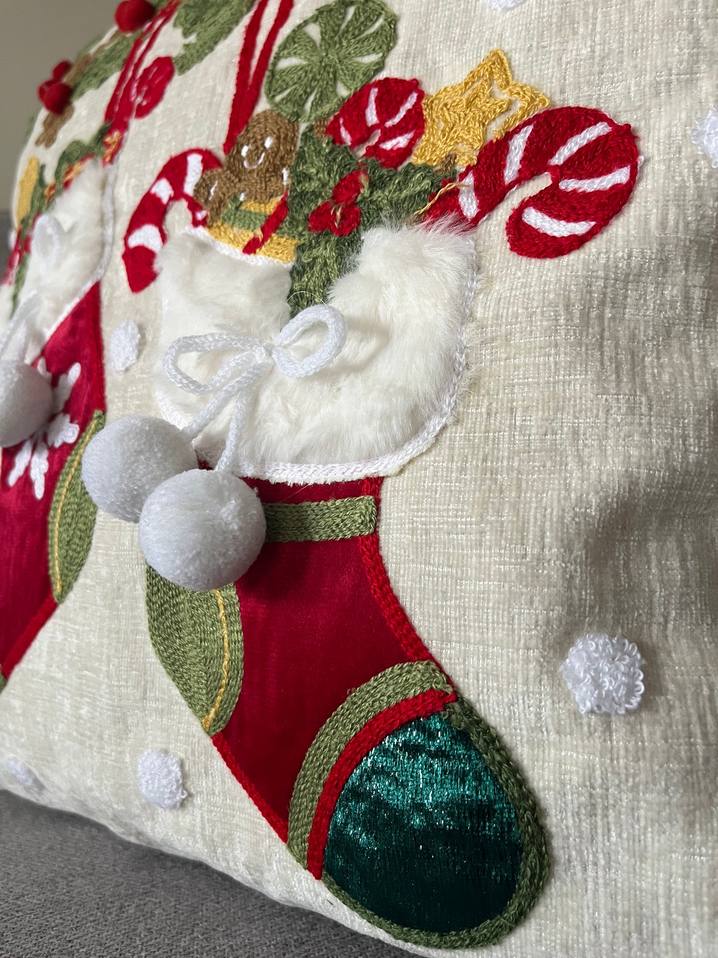 Christmas Socks 3D Cushion Cover 45x45cm