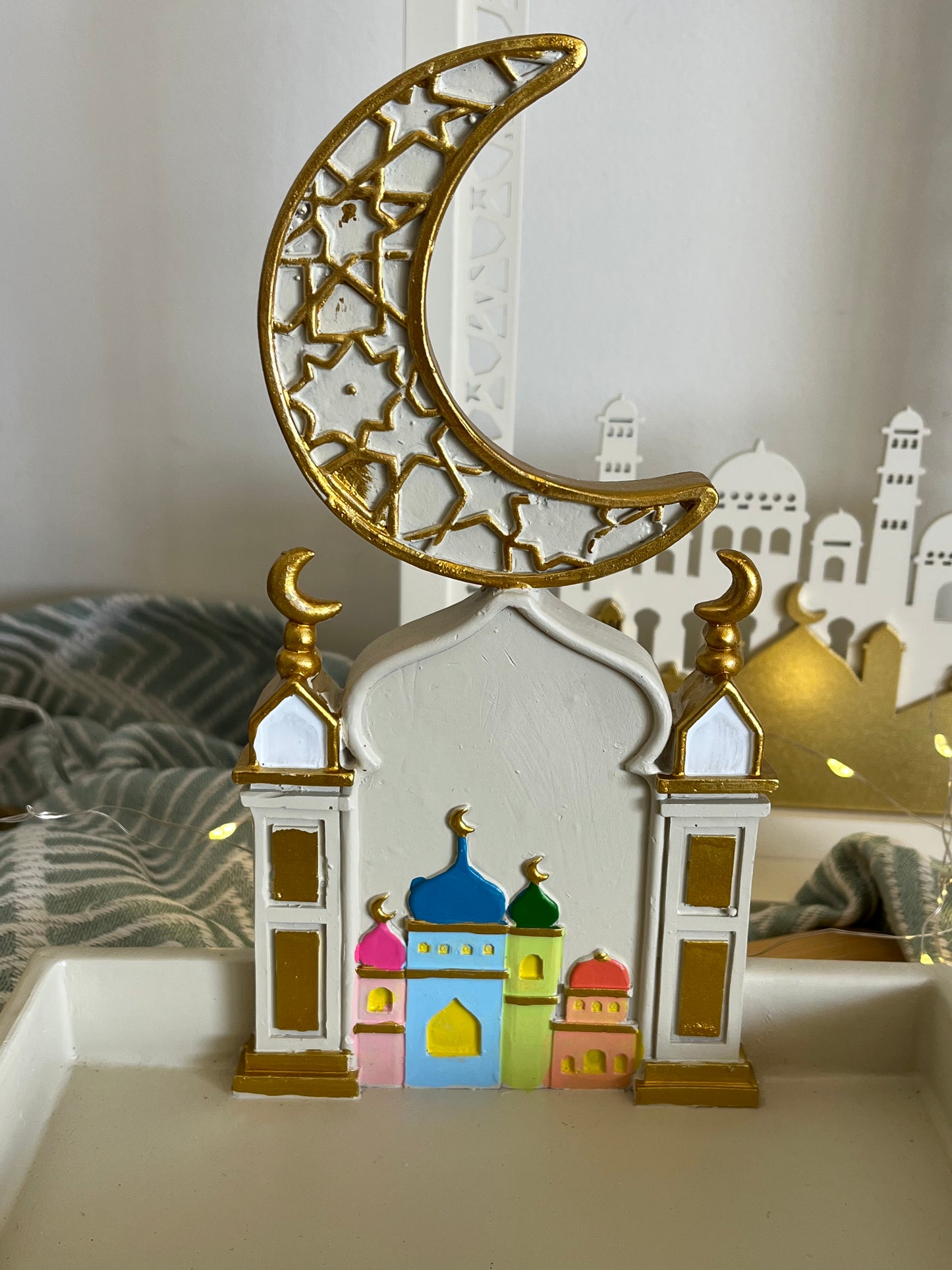 Ramadan Decorative Colorful Resin Plate