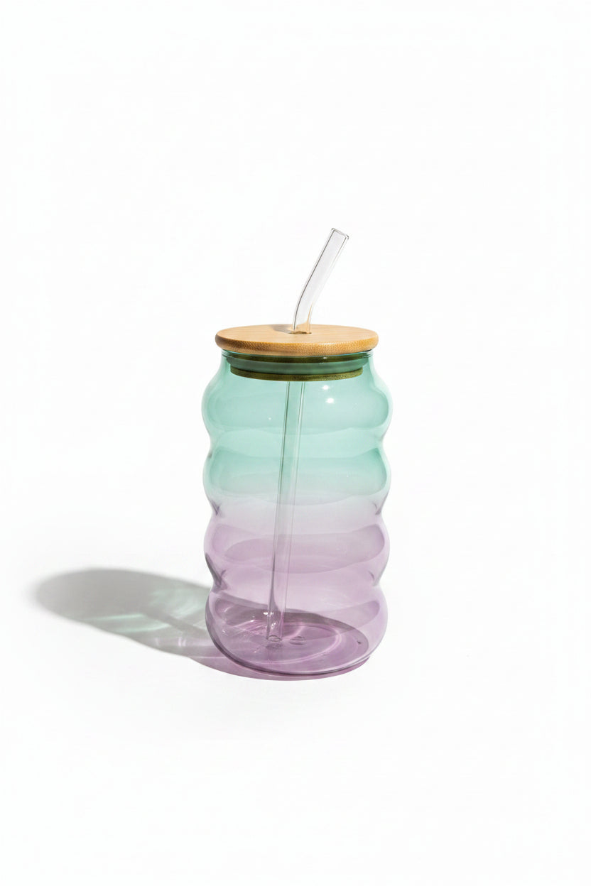 Colored Iced Coffee Straw Cup