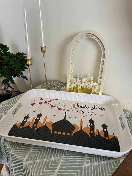 Ramadan Plastic Rectangular Tray