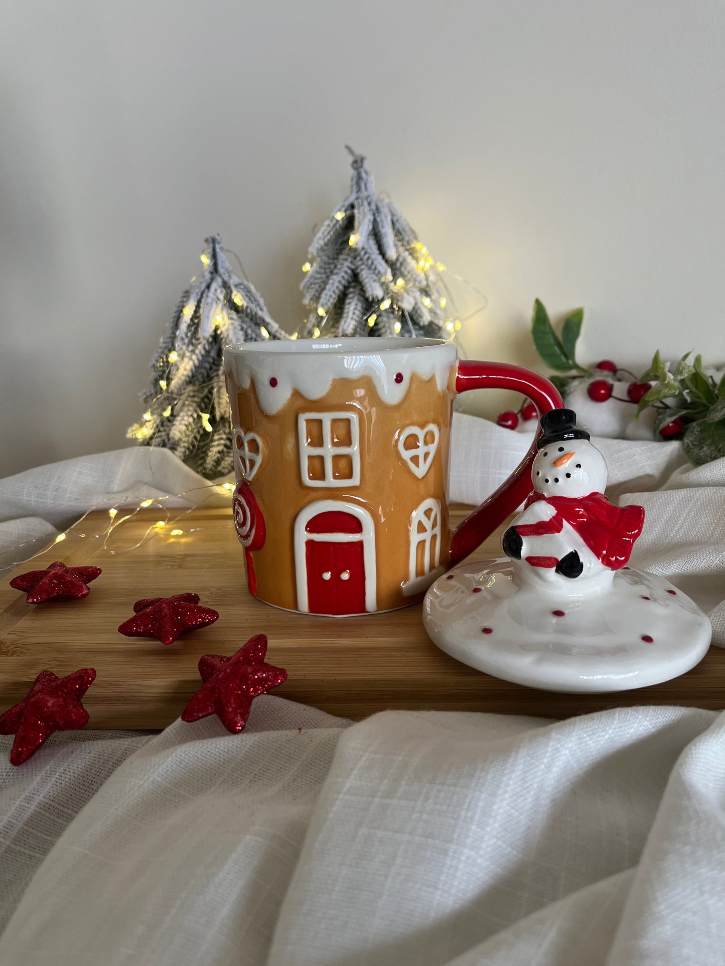 Christmas House Mug with Cover