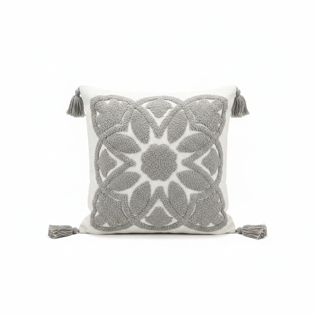 Boho Grey Cushion Cover & Filling