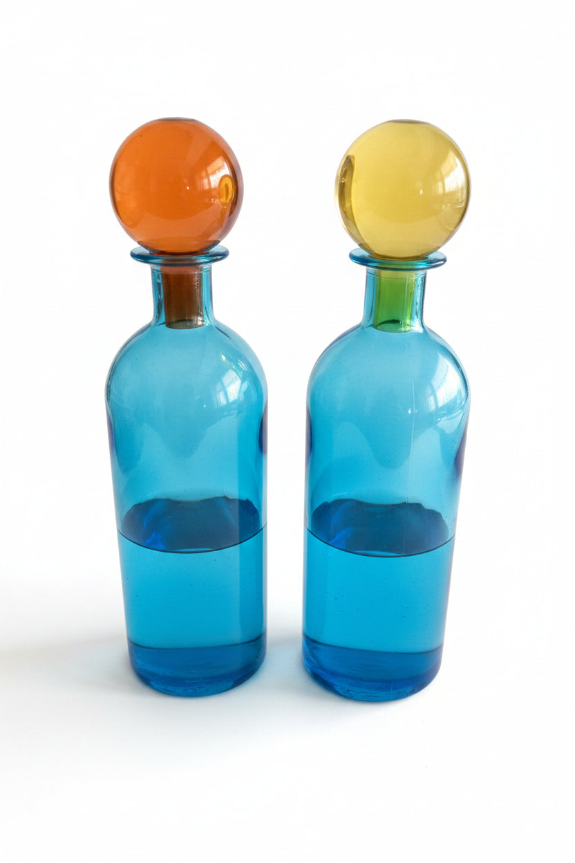 Multicolor Vase with colored cap