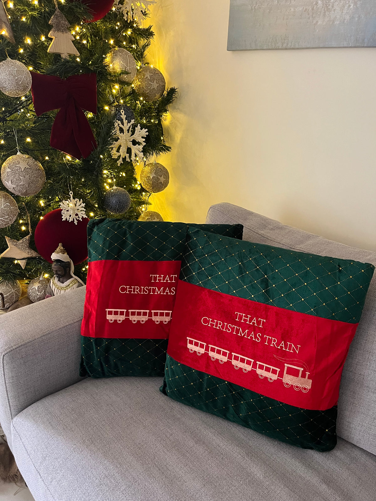 Christmas Train Cushion (Including Filling)