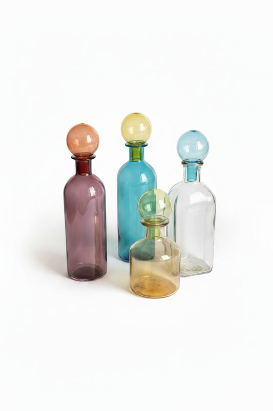 Multicolor Vase with colored cap