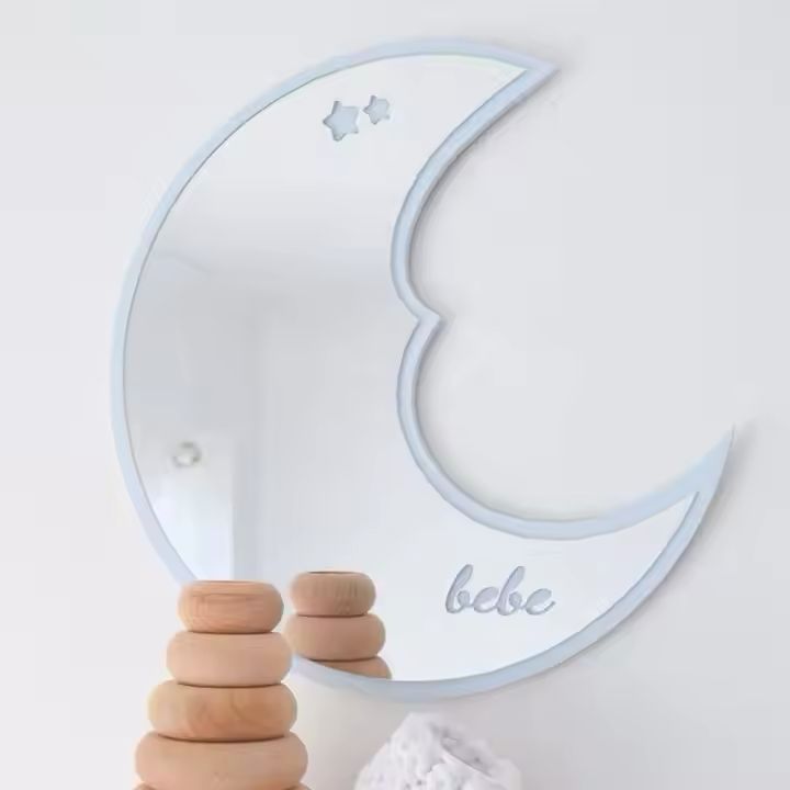 Blue Moon Wood Mirror