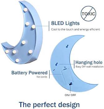 Moon Plastic Bulb Light (Blue)