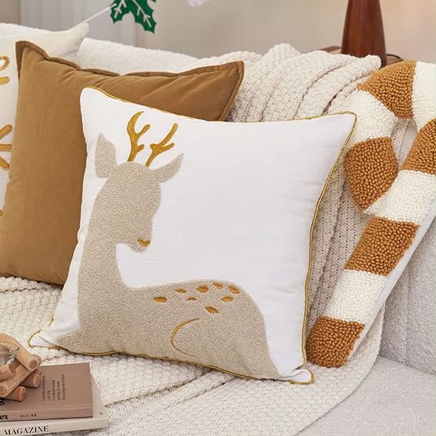 Christmas Deer Cushion Cover