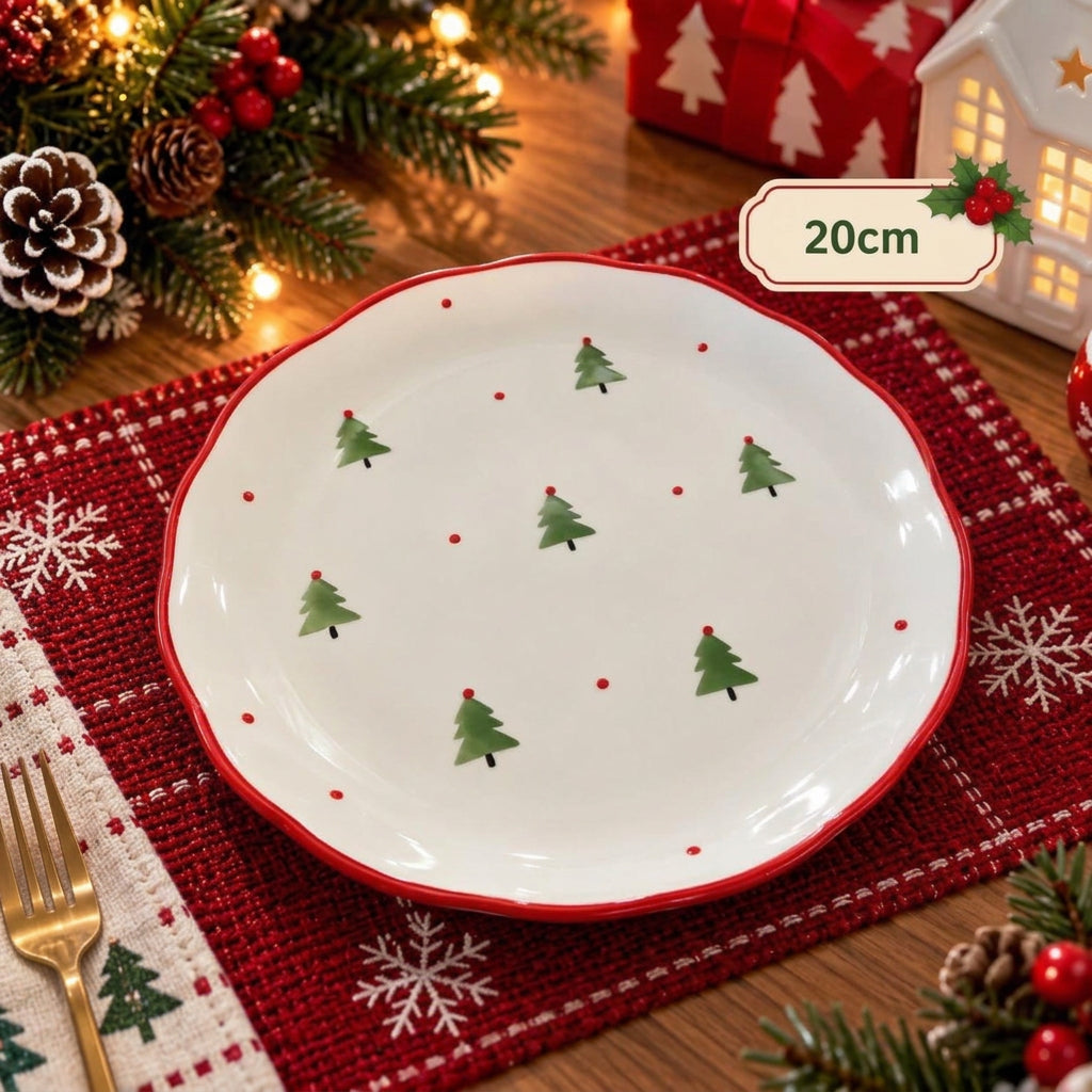 Christmas Ceramic Round Serving Plate