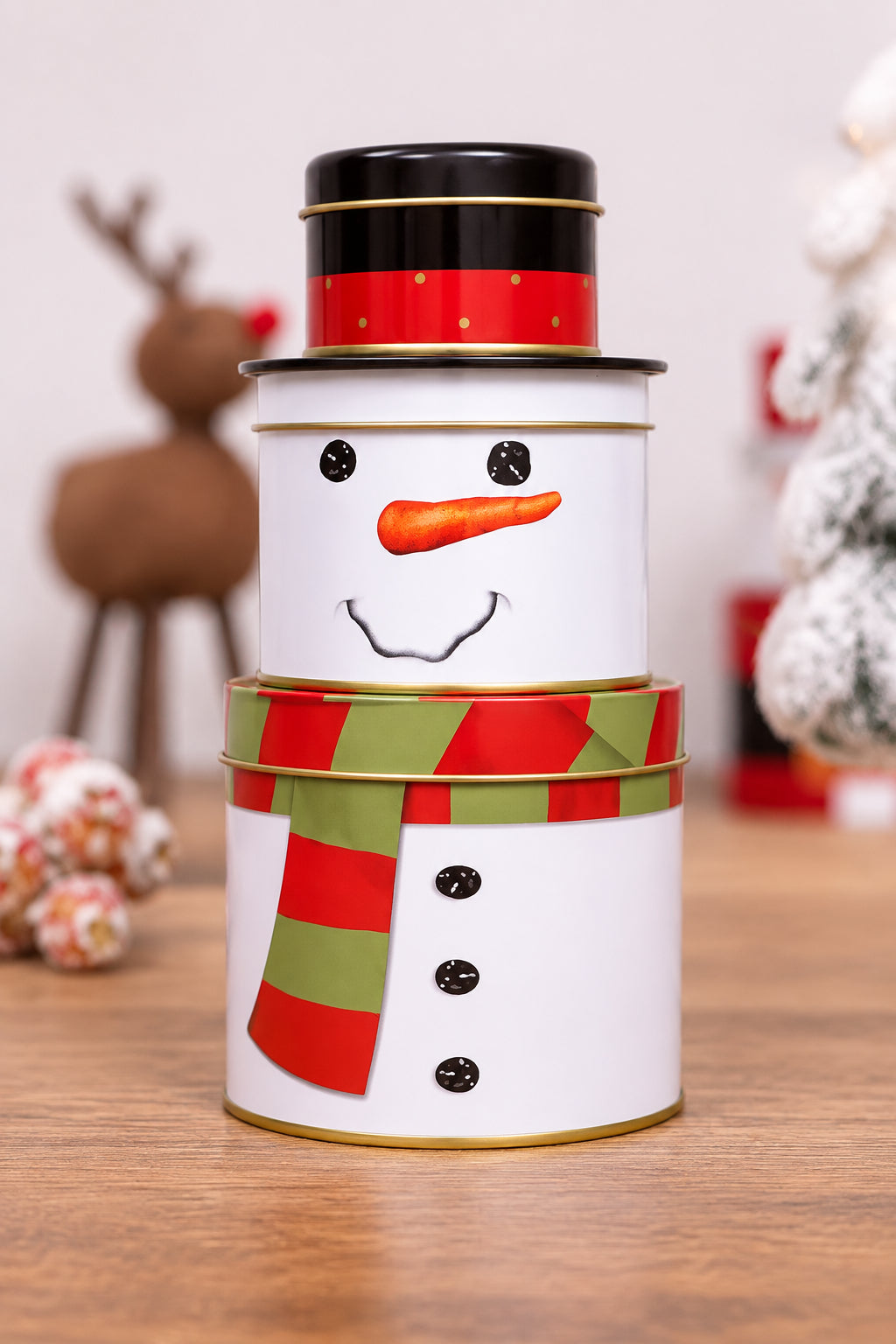 Christmas Snowman Tin Box Set of 3