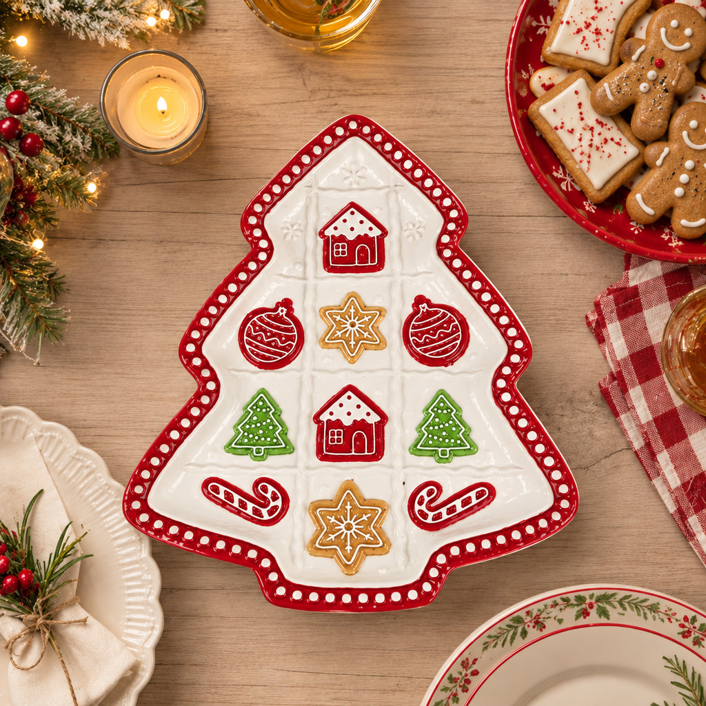 Christmas Ceramic Tree Plate