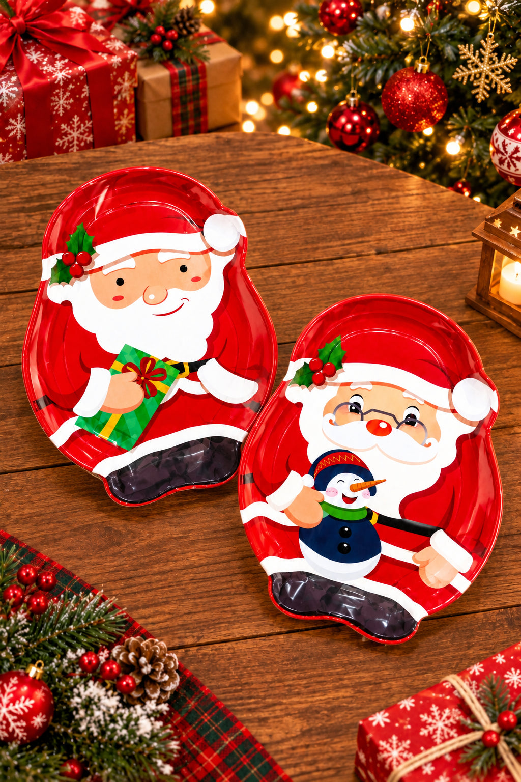Christmas Santa Tin Plate