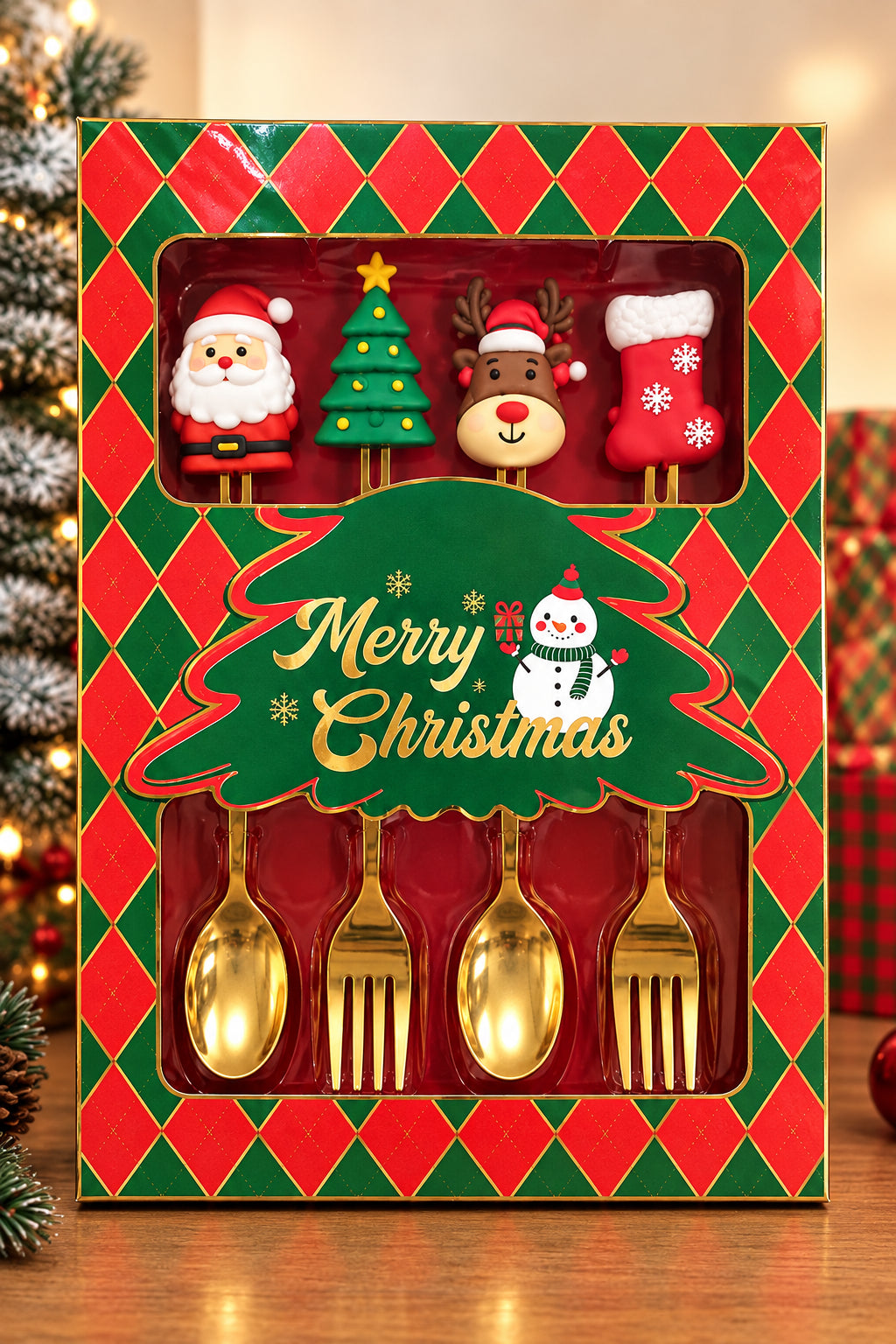 Christmas Small Cutlery Set of 4