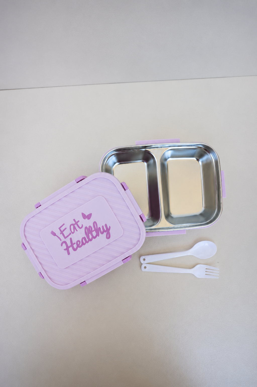 “Eat Healthy” Stainless Lunchbox