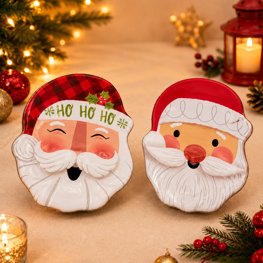 Christmas Santa Tin Box