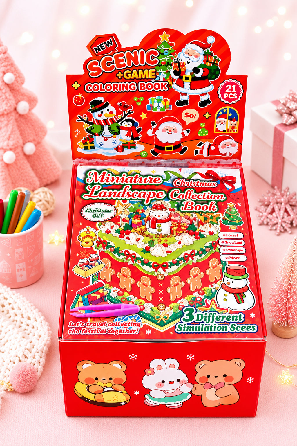 Christmas Stickers & Coloring Book