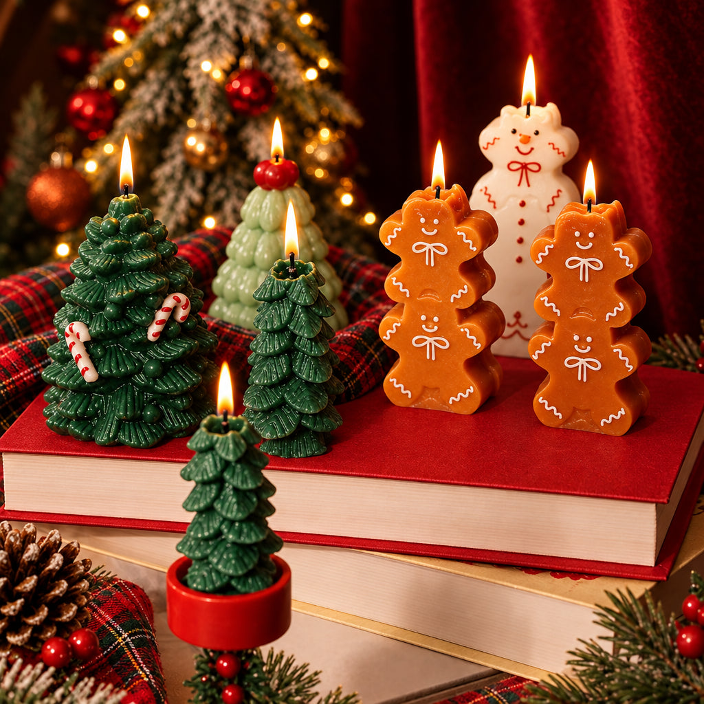 Christmas Gingerbread Candles