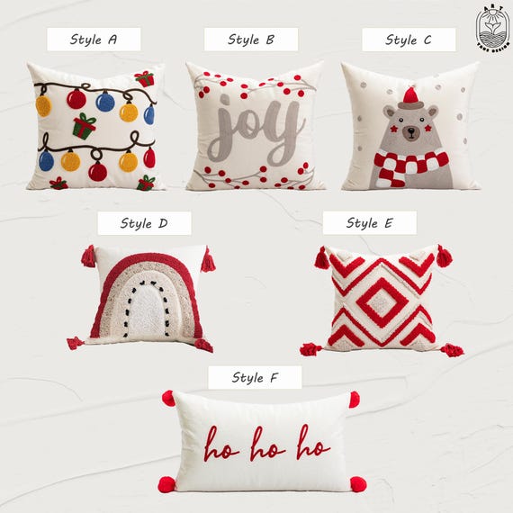 Christmas Embroidered Cushion Covers