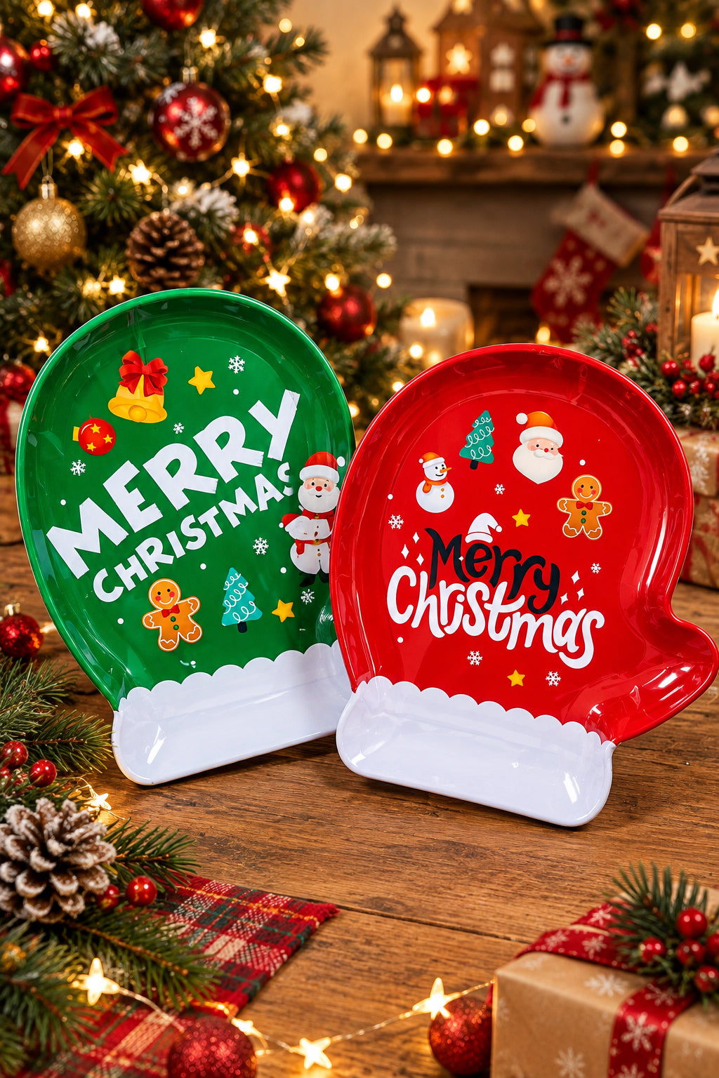 Christmas Glove Tin Plate