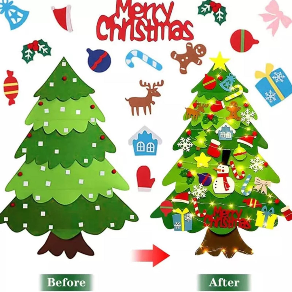 Christmas Kids DIY Felt Tree Set