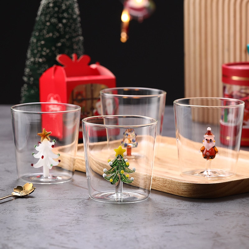 Christmas 3D Glass Cup / Mug