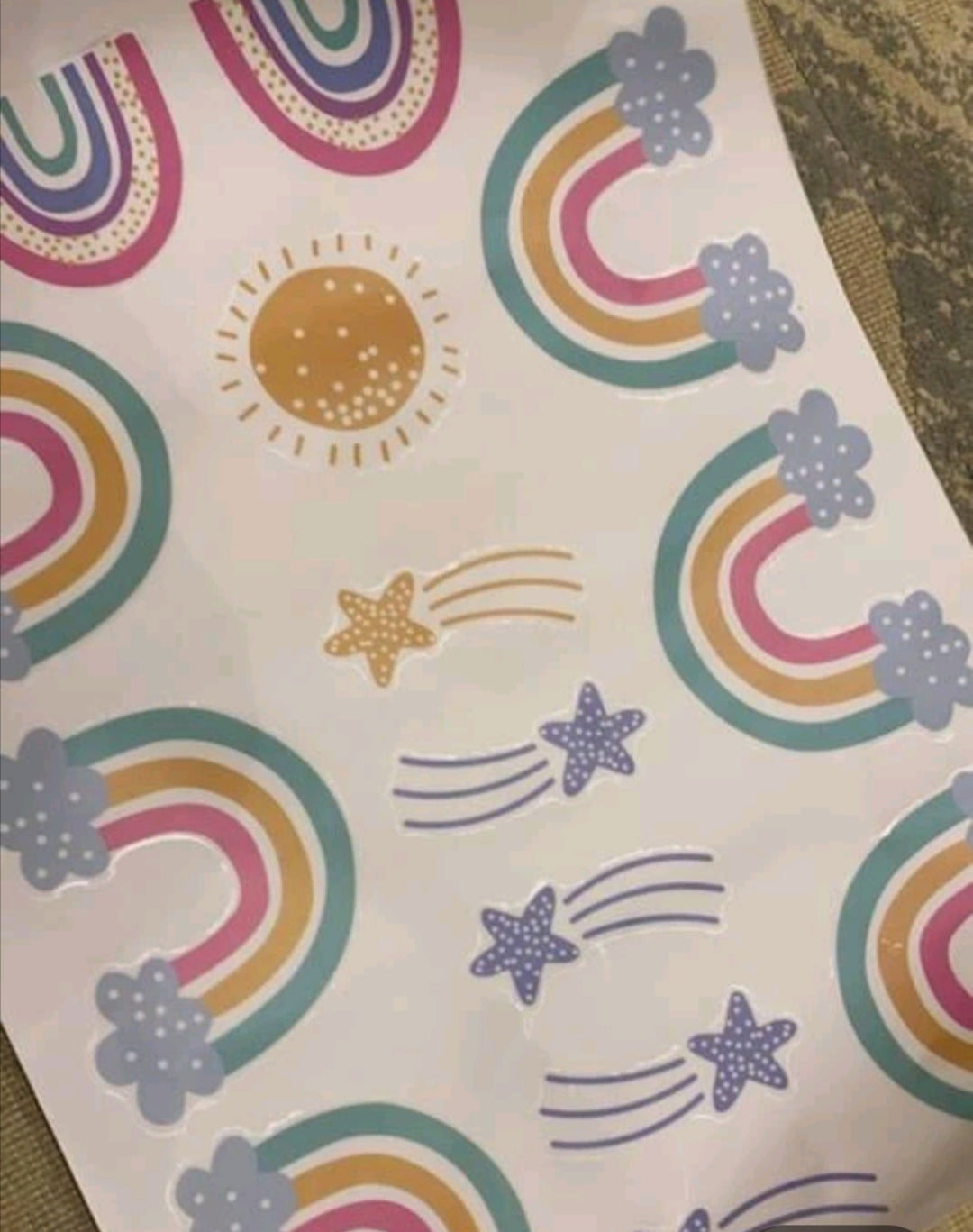 Rainbow, Stars & Cloud Wall Stickers