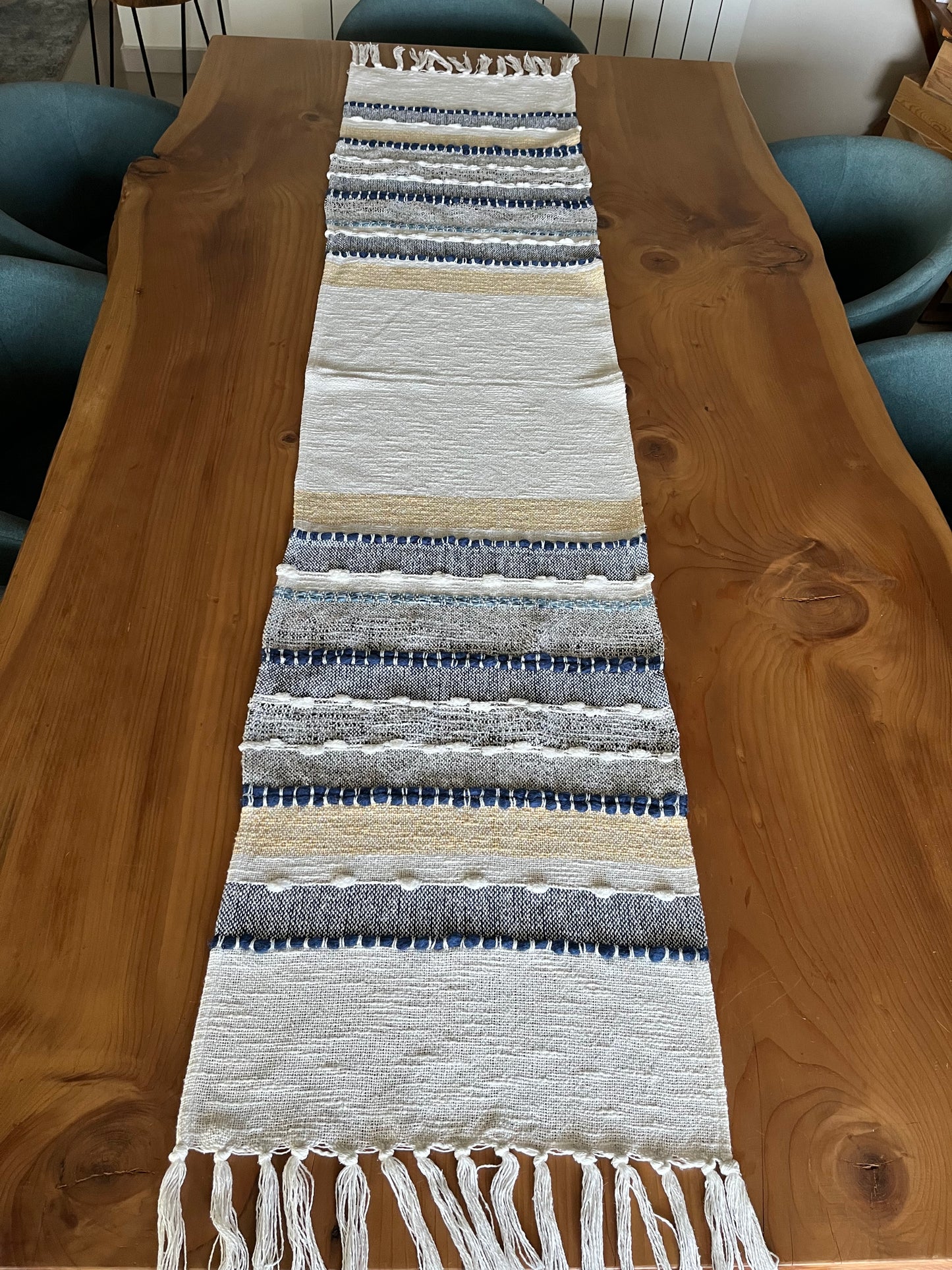 Blue Waves Artisan Table Runner