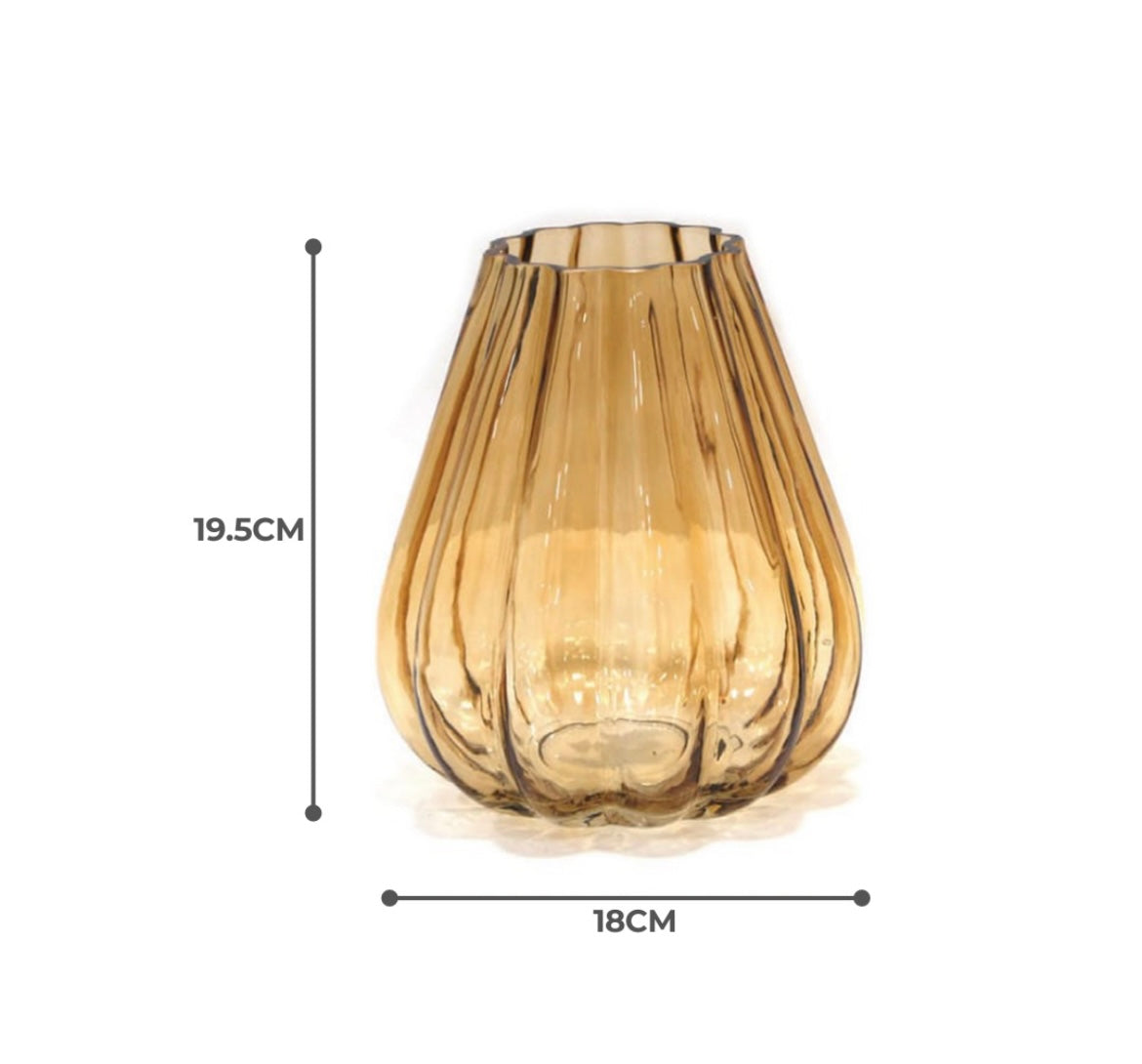 Amber Glass Vase