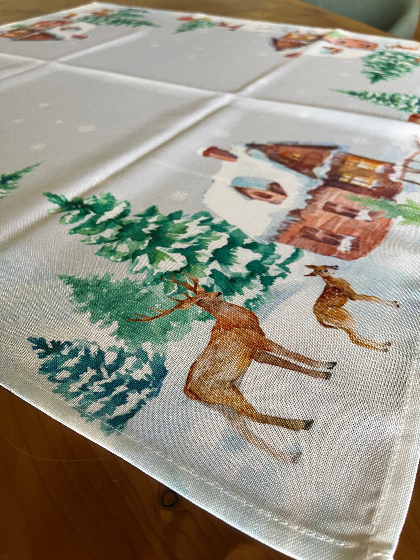 Christmas Village Table Cloth