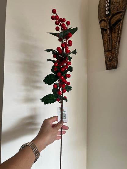 Christmas Red Berries Branches